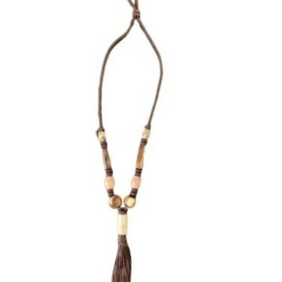 Bohemian Beaded Tassel Necklace - Picture 2 of 5